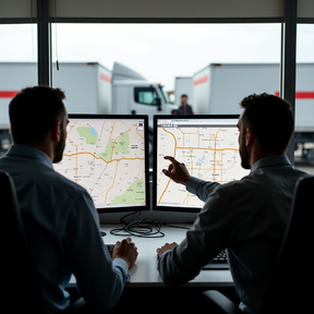 thematic images of users of our software services seated at workstations