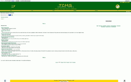 TCHS Alumni Assn member and local business directories.